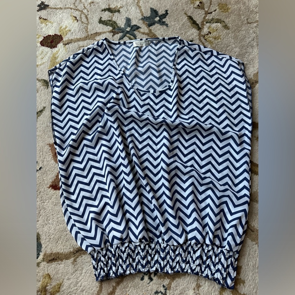 Jon And Anna New York XL Chevron Print Blouse Sleeveless Boho
